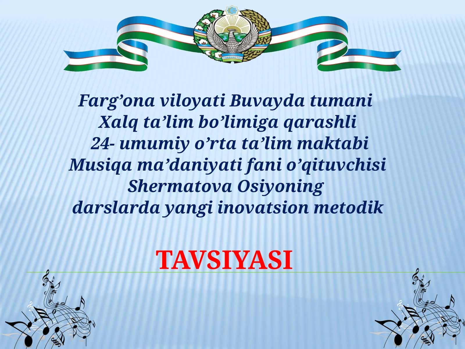 5-sinf Musiqa fanidan Opera san'ati mavzusida ochiq dars ishlanma 1