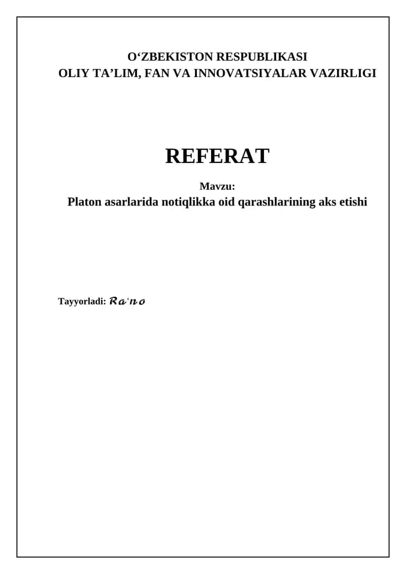 Platonning ritorikaga qarashlari 1