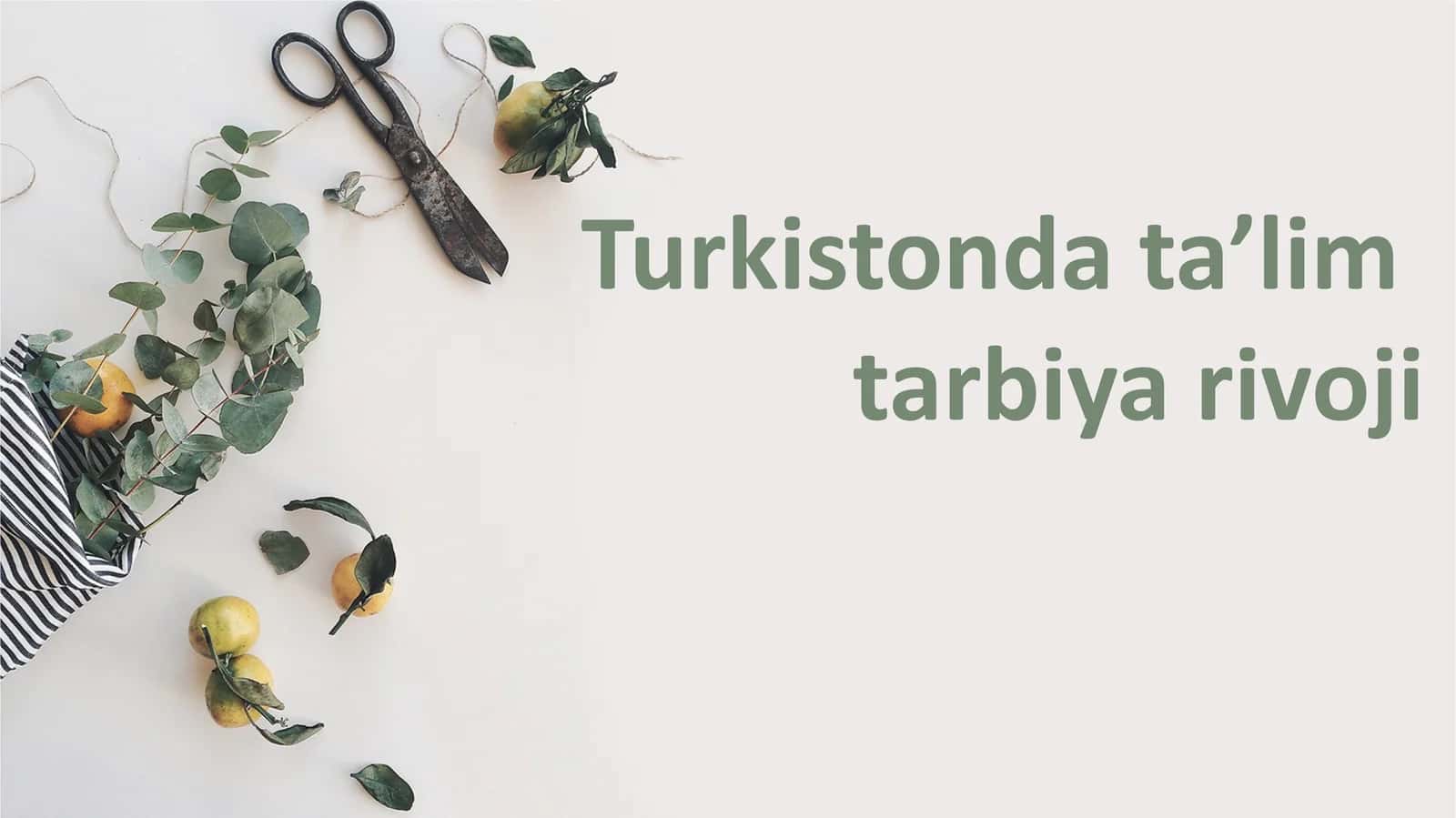 Turkistonda ta’lim  tarbiya rivoji 1