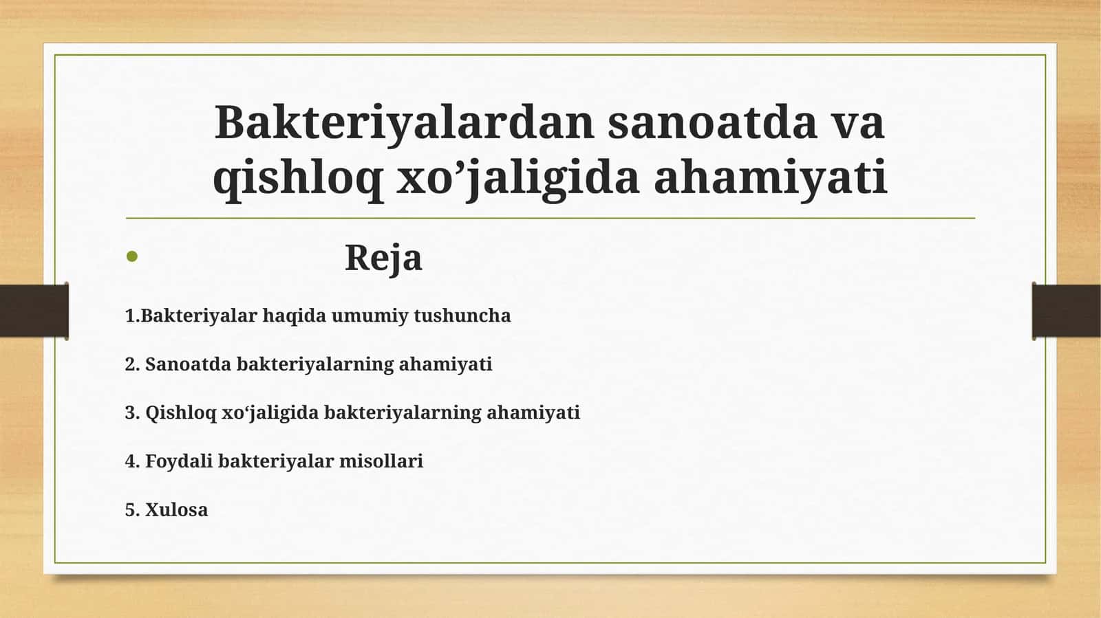 Bakteriyalardan sanoatda va qishloq xo’jaligida ahamiyati 1
