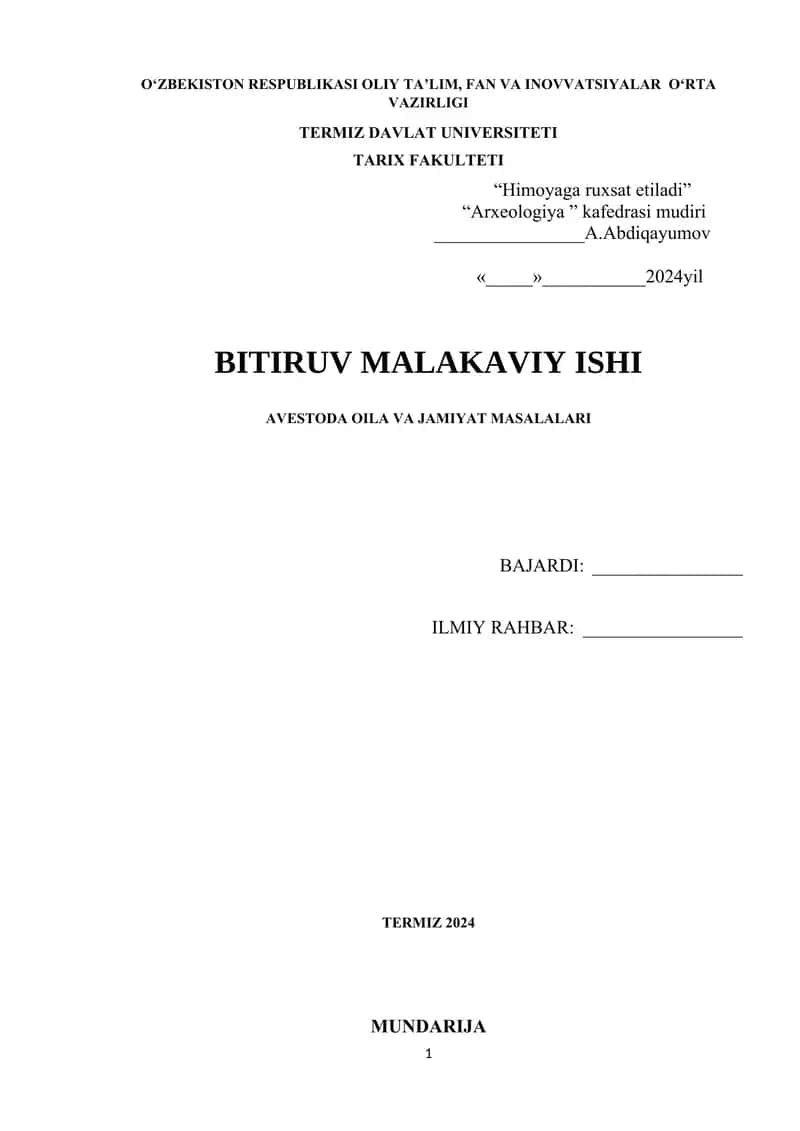 BITIRUV MALAKAVIY ISHIAVESTODA OILA VA JAMIYAT MASALALARI 1