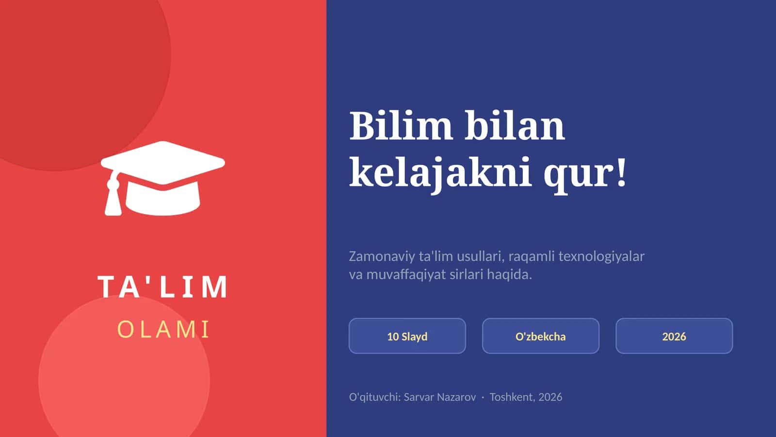Zamonaviy ta'lim usullari, raqamli texnologiyalar va muvaffaqiyat sirlari haqida 1