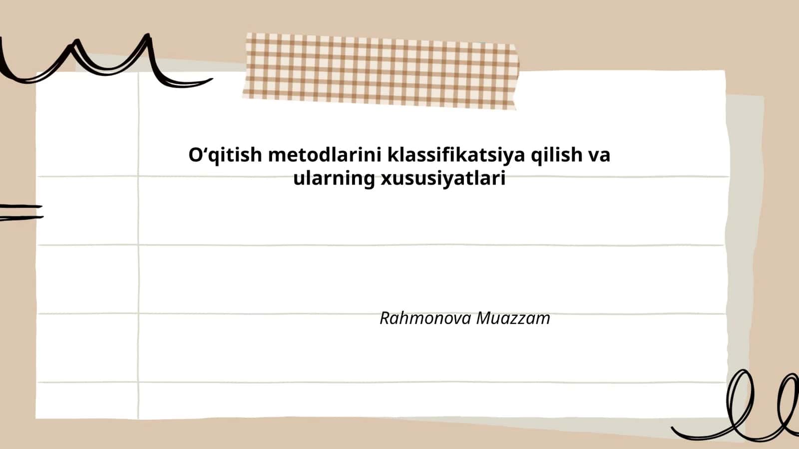 An'anaviy o'qitish metodlari 1