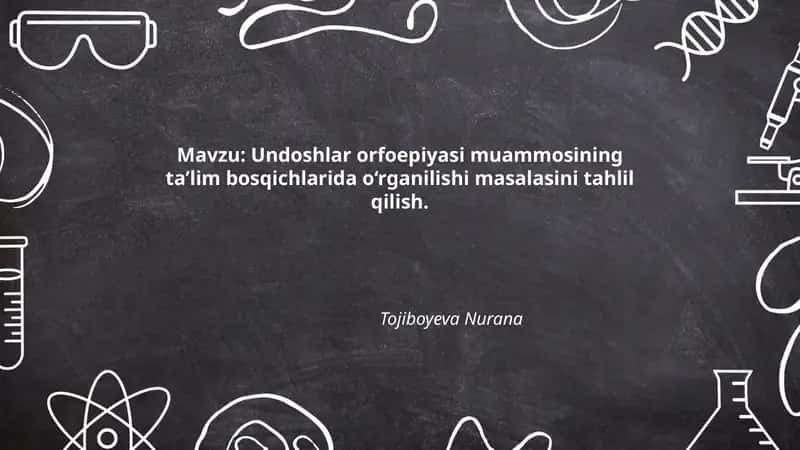 Undoshlar orfoepiyasi muammosi 1