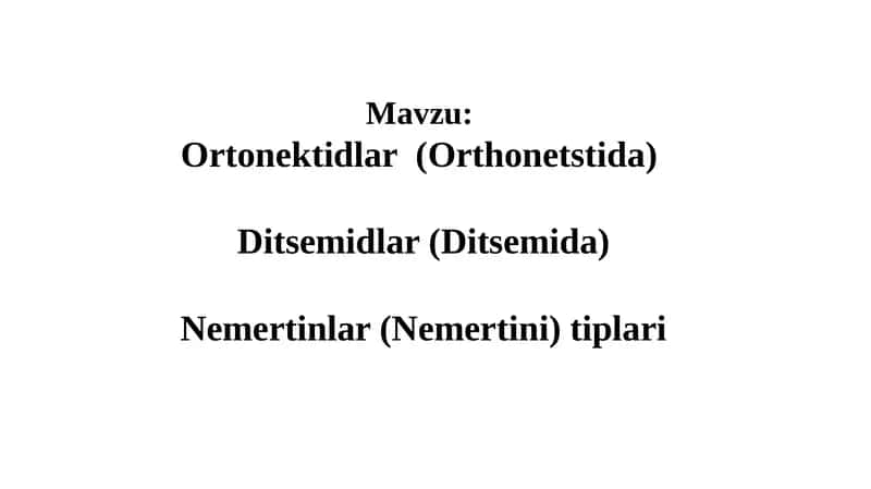Ortonektidlar 1