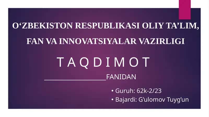 O’zbekiston-Tashqiiqtisodiyaloqalari 1