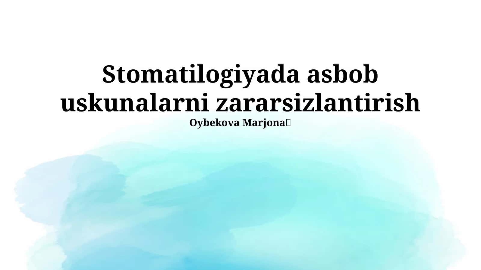 Sterilizatsiya tushunchalari va metodlari 1