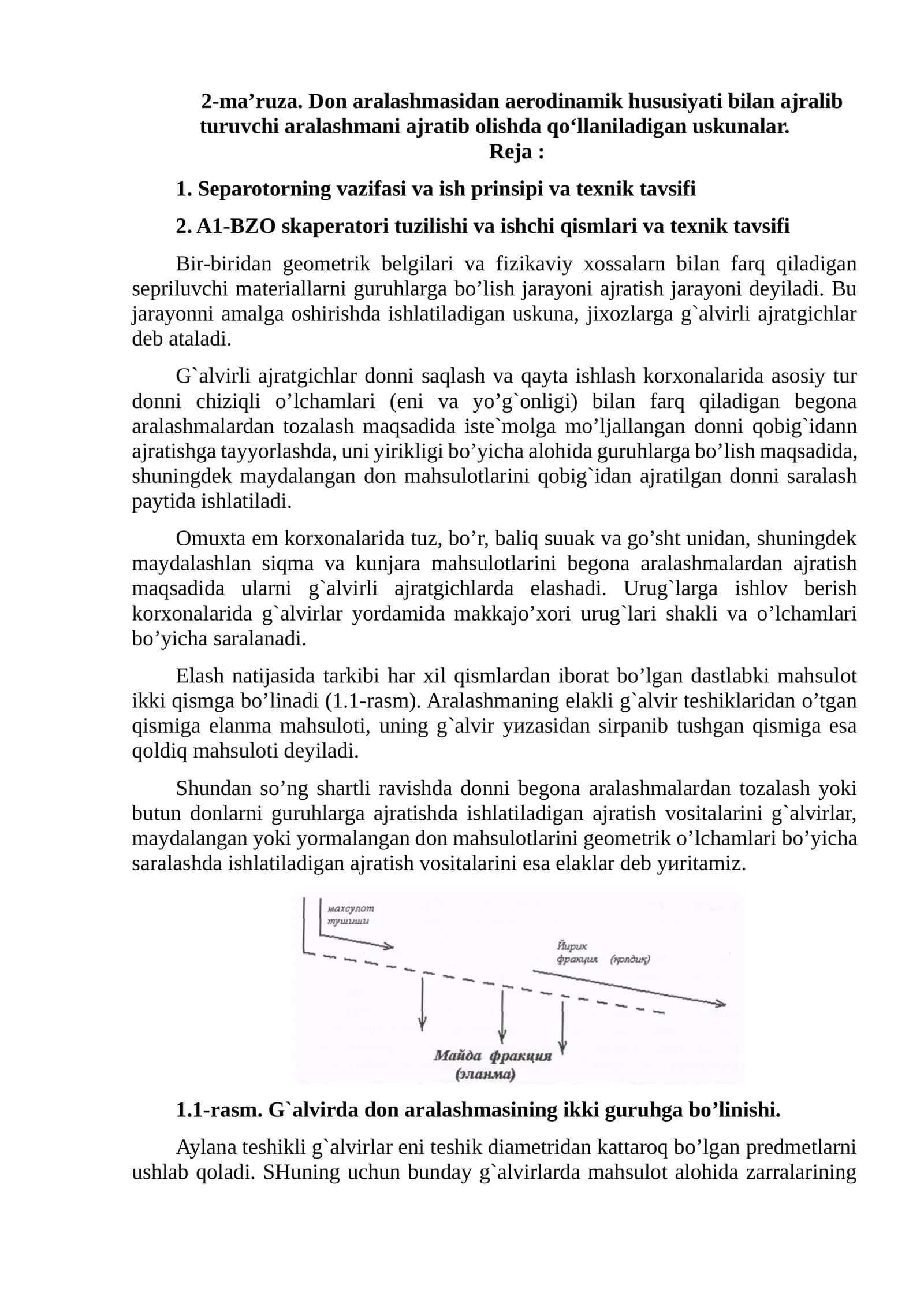 G'alvirli ajratgichlar 1