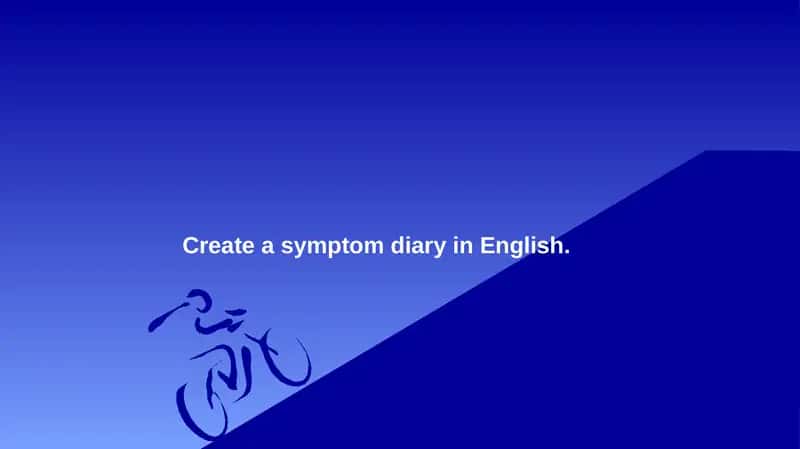 Create a symptom diary in English. 1