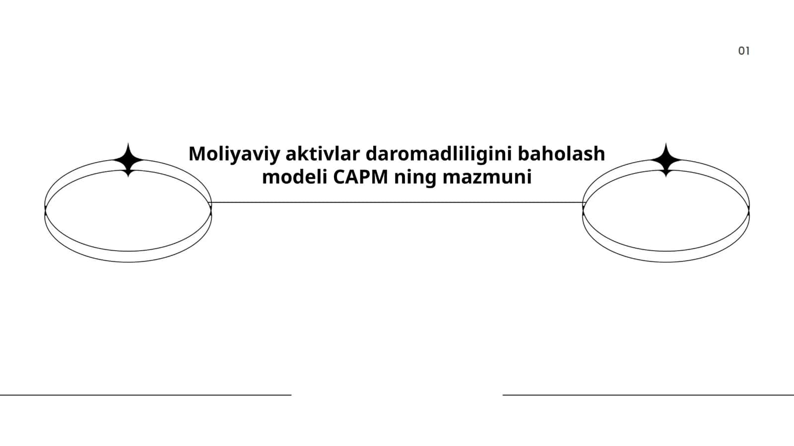 Moliyaviy aktivlar daromadliligini baholash modeli CAPM ning mazmuni 1