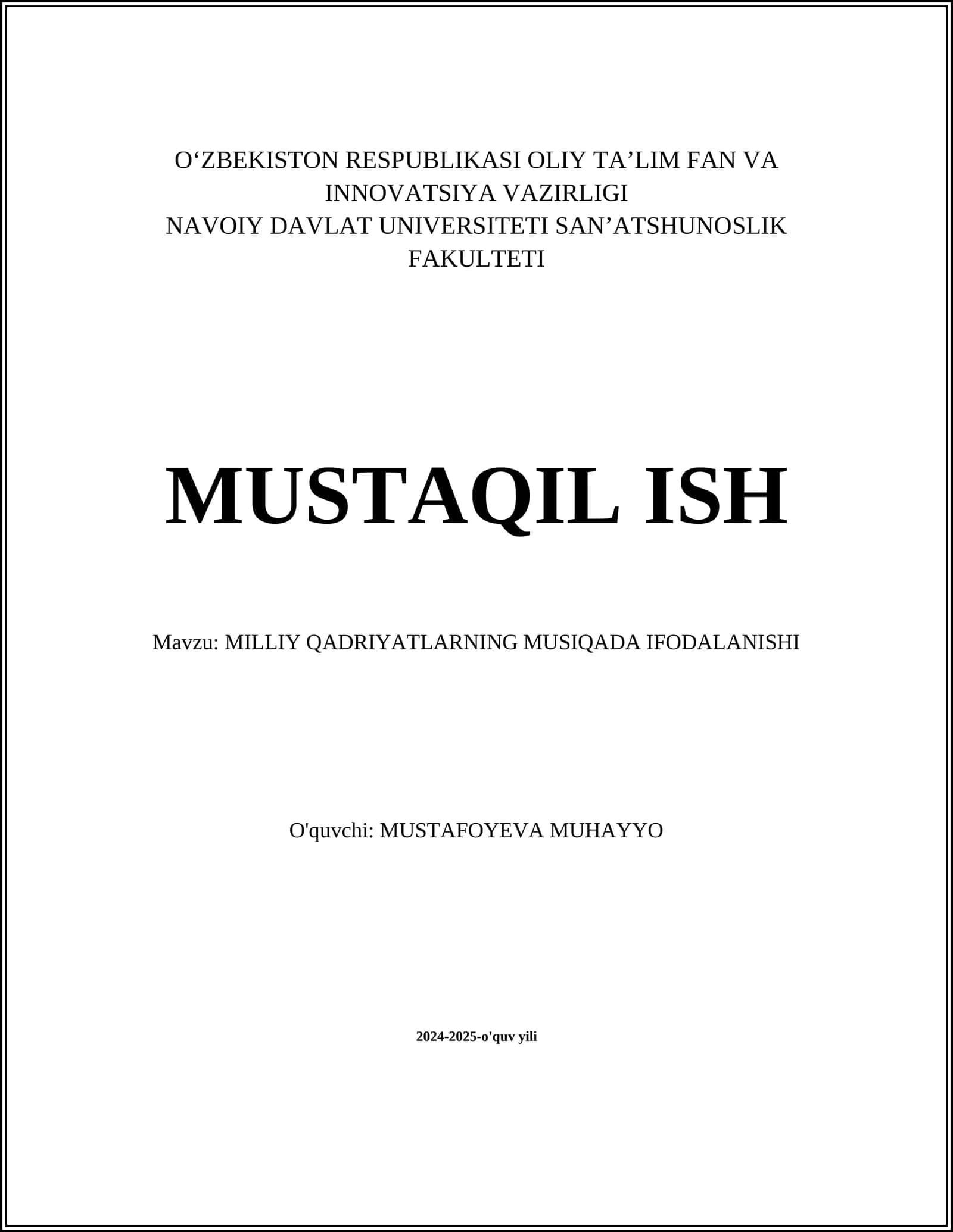 MILLIY QADRIYATLARNING MUSIQADA IFODALANISHI 1