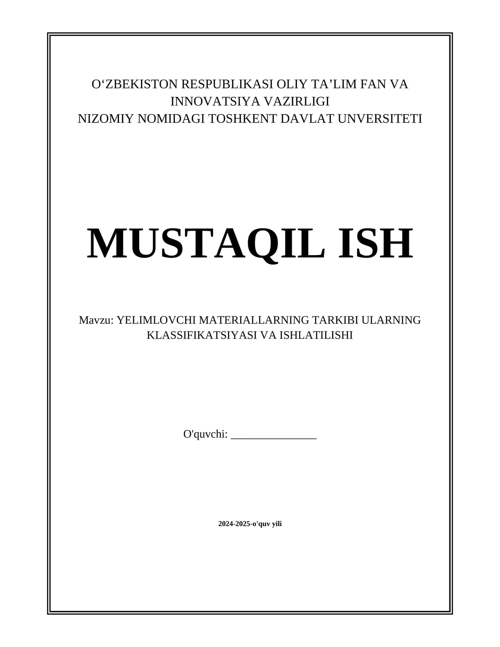 YELIMLOVCHI MATERIALLARNING TARKIBI ULARNING KLASSIFIKATSIYASI VA ISHLATILISHI 1
