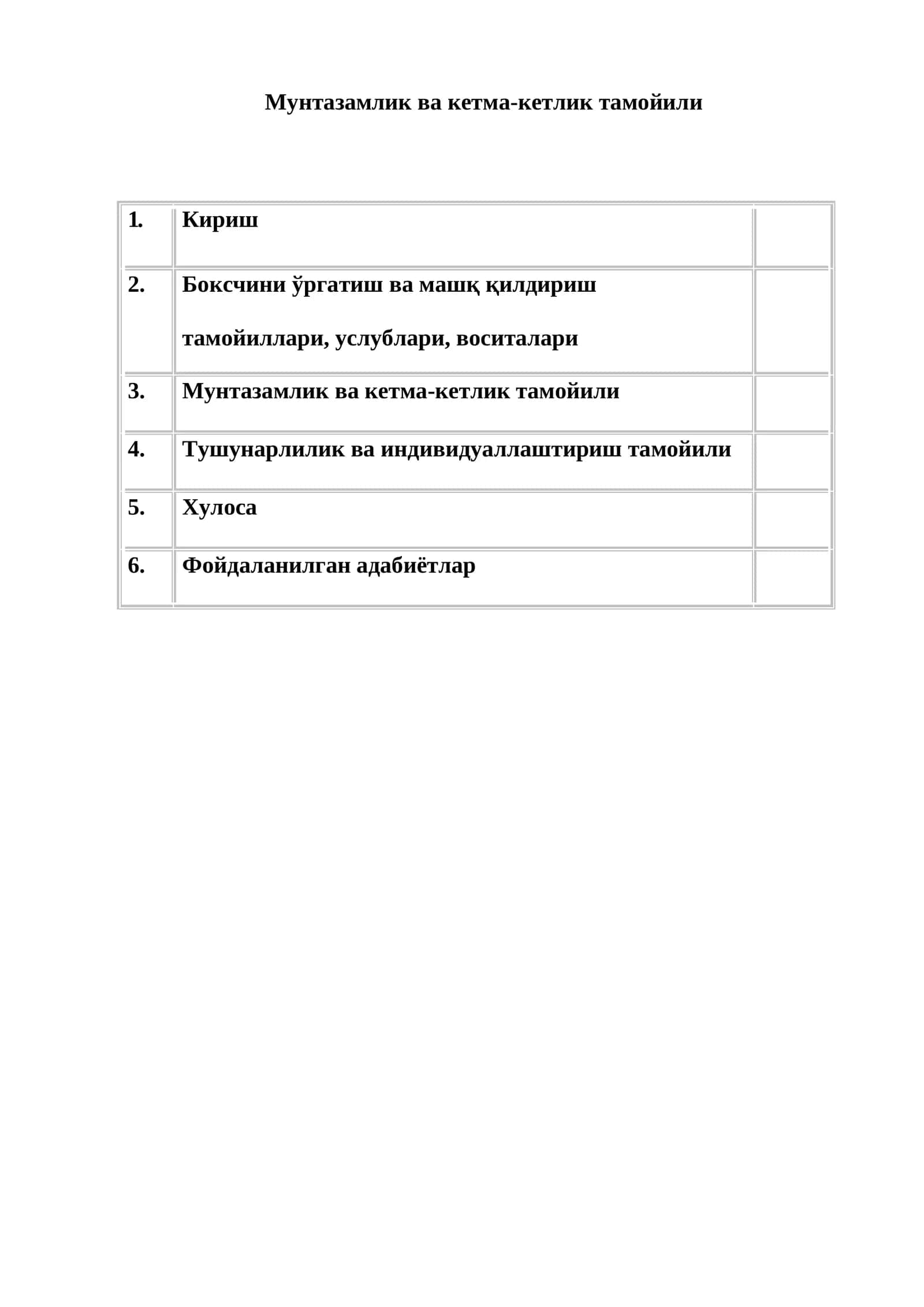 Мунтазамлик ва кетма-кетлик тамойили 1