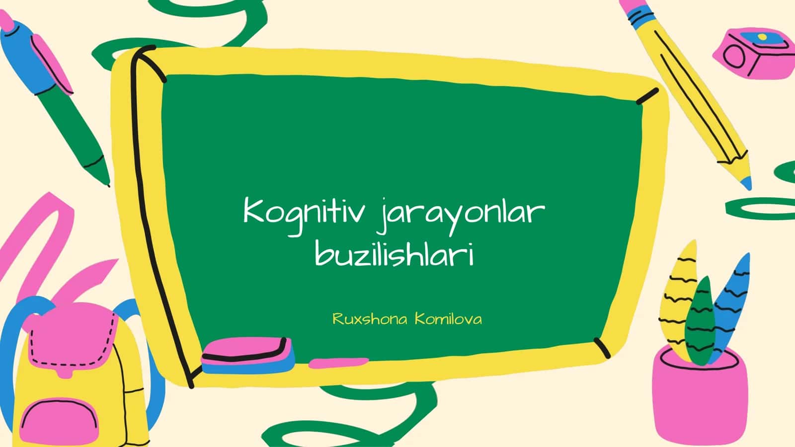 Kognitiv jarayonlar buzilishlari 1