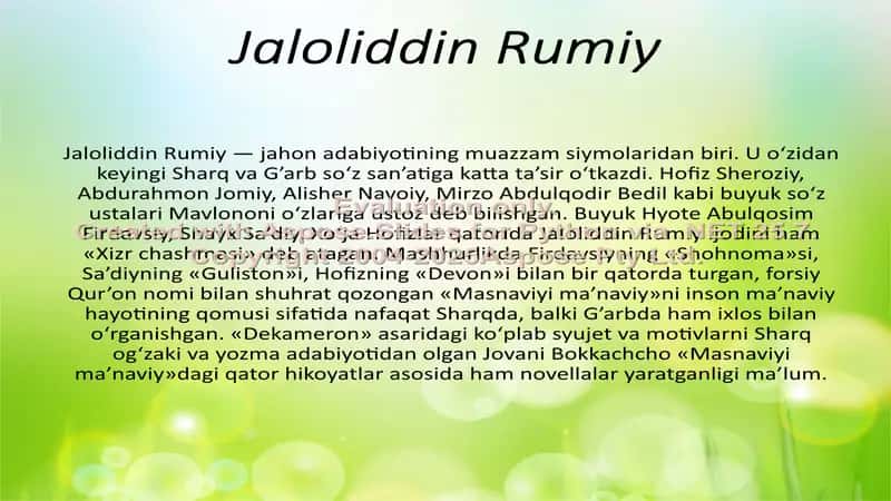 Jaloliddin Rumiy 1