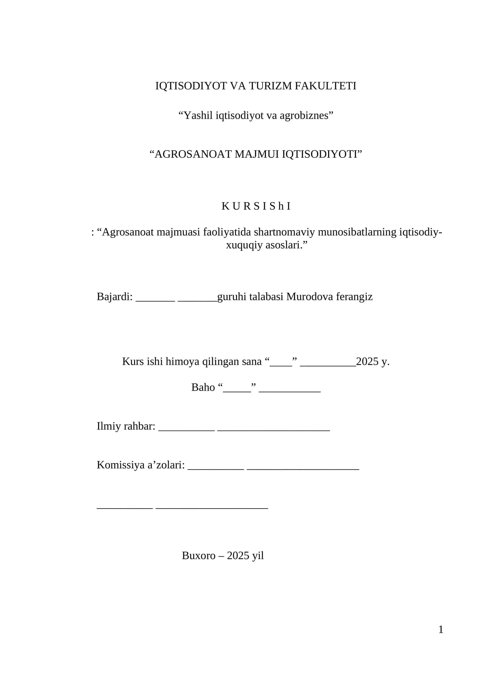 “AGROSANOAT MAJMUI IQTISODIYOTI” 1