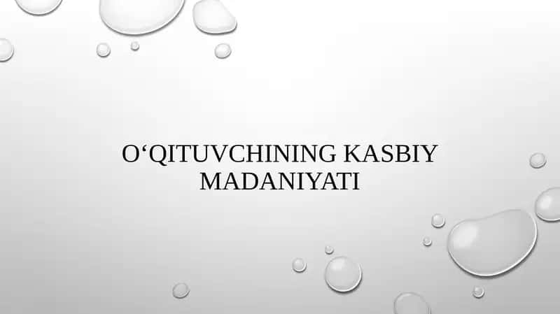 Kasbiy Madaniyat Tushunchasi 1