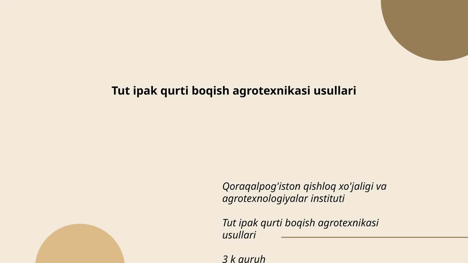 Tut ipak qurti boqish agrotexnikasi usullari 1