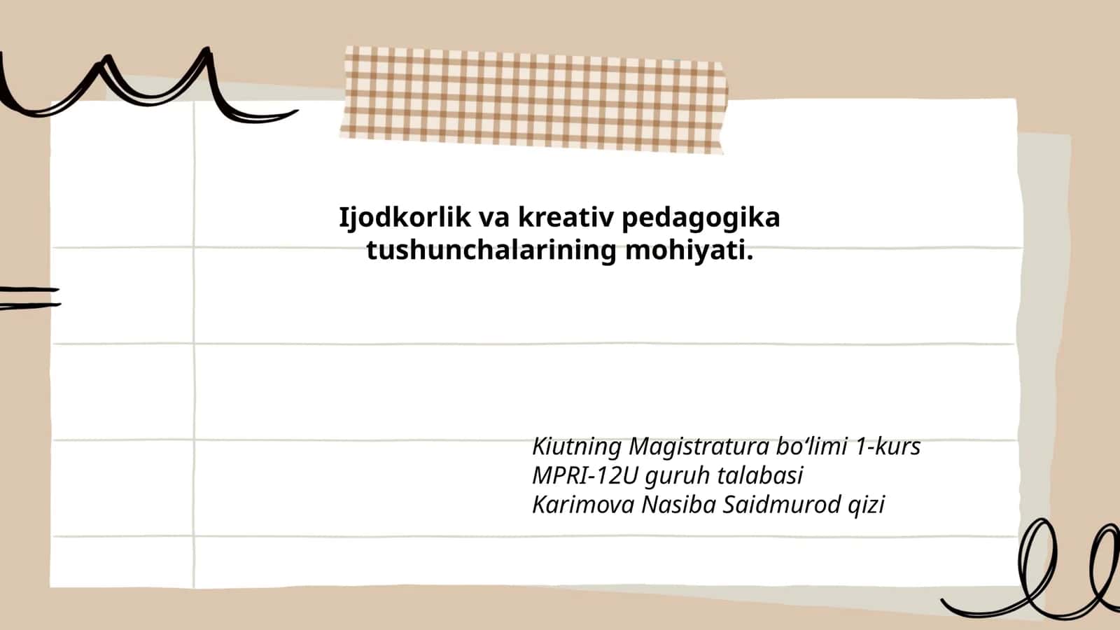 Ijodkorlik va kreativ pedagogika tushunchalarining mohiyati 1