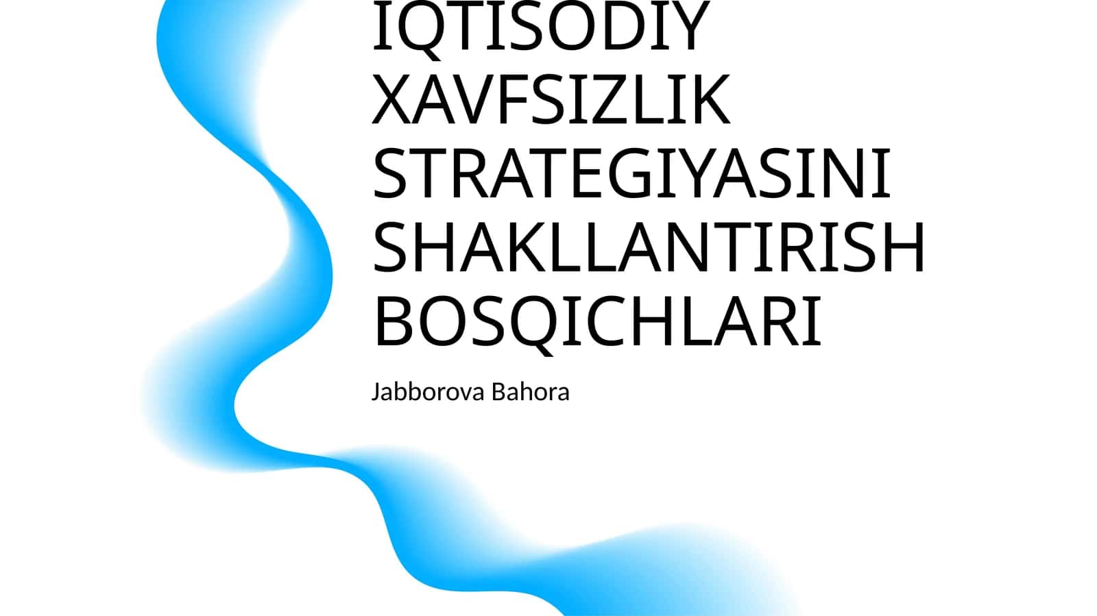 AQSH MILLIY IQTISODIY XAVFSIZLIK STRATEGIYASINI SHAKLLANTIRISH BOSQICHLARI 1