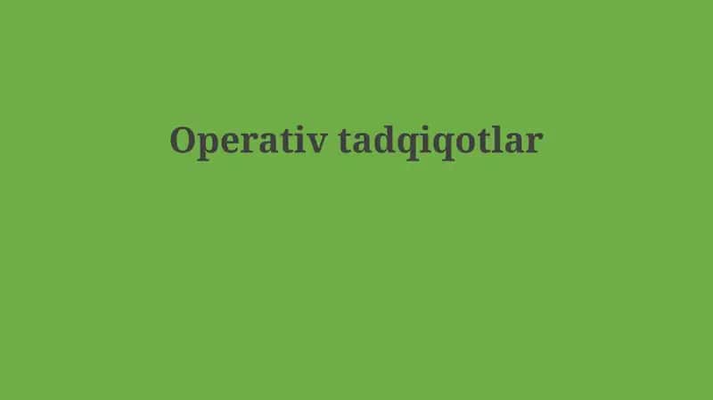 Operatsiyalarni tadqiq qilish (OT) 1
