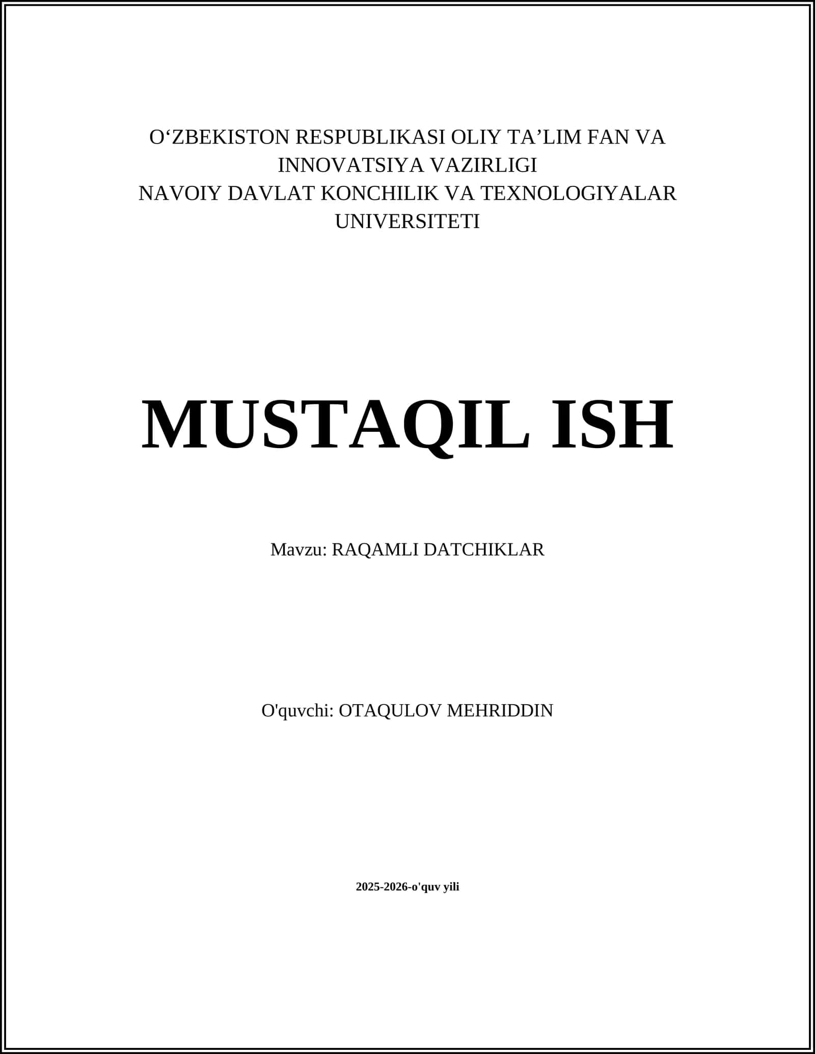 RAQAMLI DATCHIKLAR 1