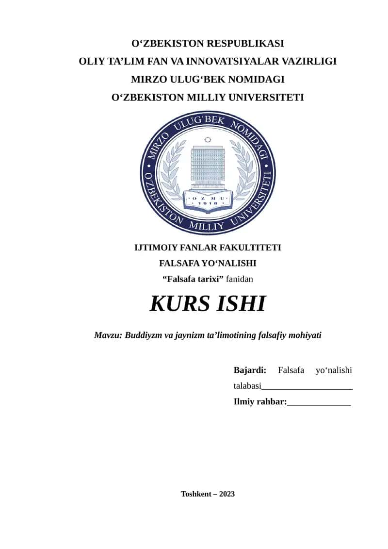 Buddiyzm va jaynizm ta’limotining falsafiy mohiyati 1