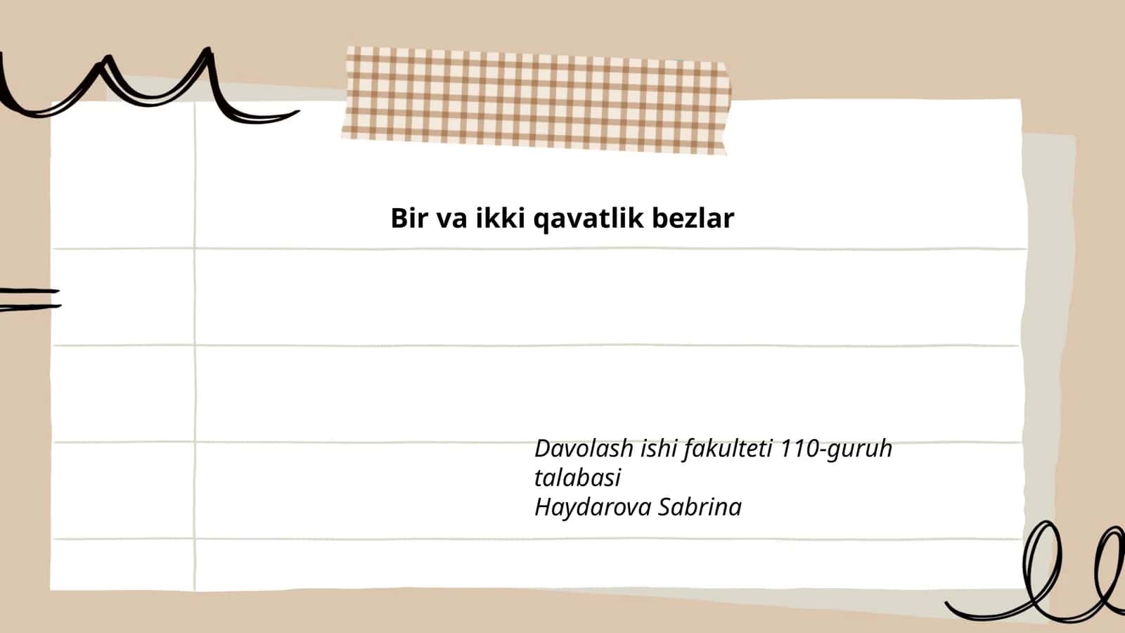 Bir va ikki qavatlik bezlar 1