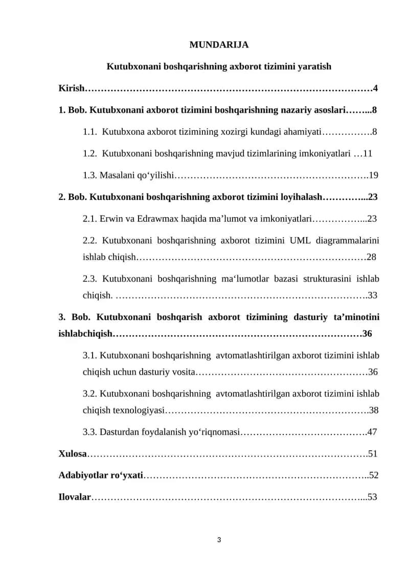Kutubxonani boshqarishning axborot tizimini yaratish 1