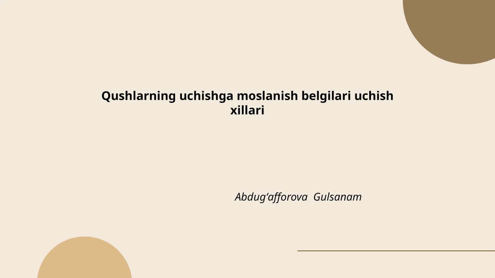 Qushlarning uchishga moslanish belgilari uchish xillari 1