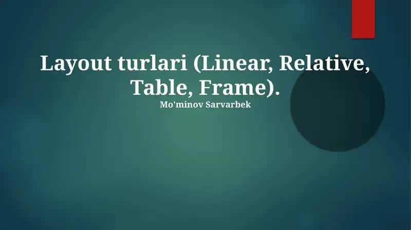 Layout turlari 1