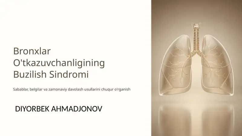 Bronxlar O'tkazuvchanligining Buzilish Sindromi 1