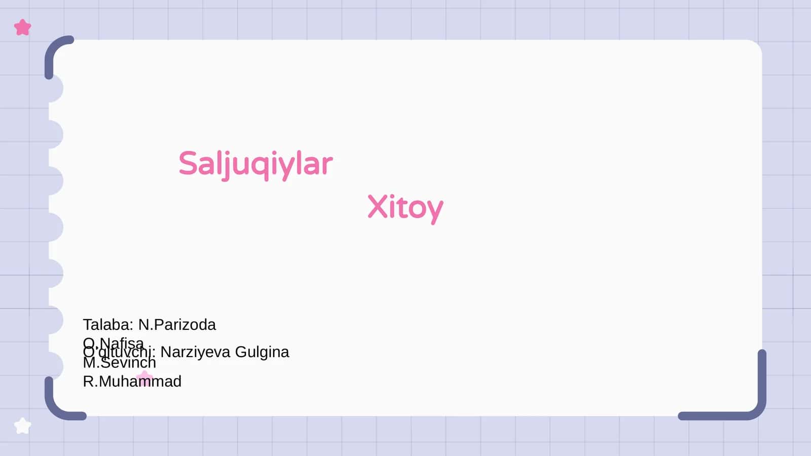Saljuqiylarning Xitoy bilan aloqalari 1