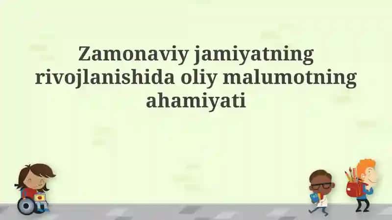 Ta'limning ta'rifi va evolyutsiyasi