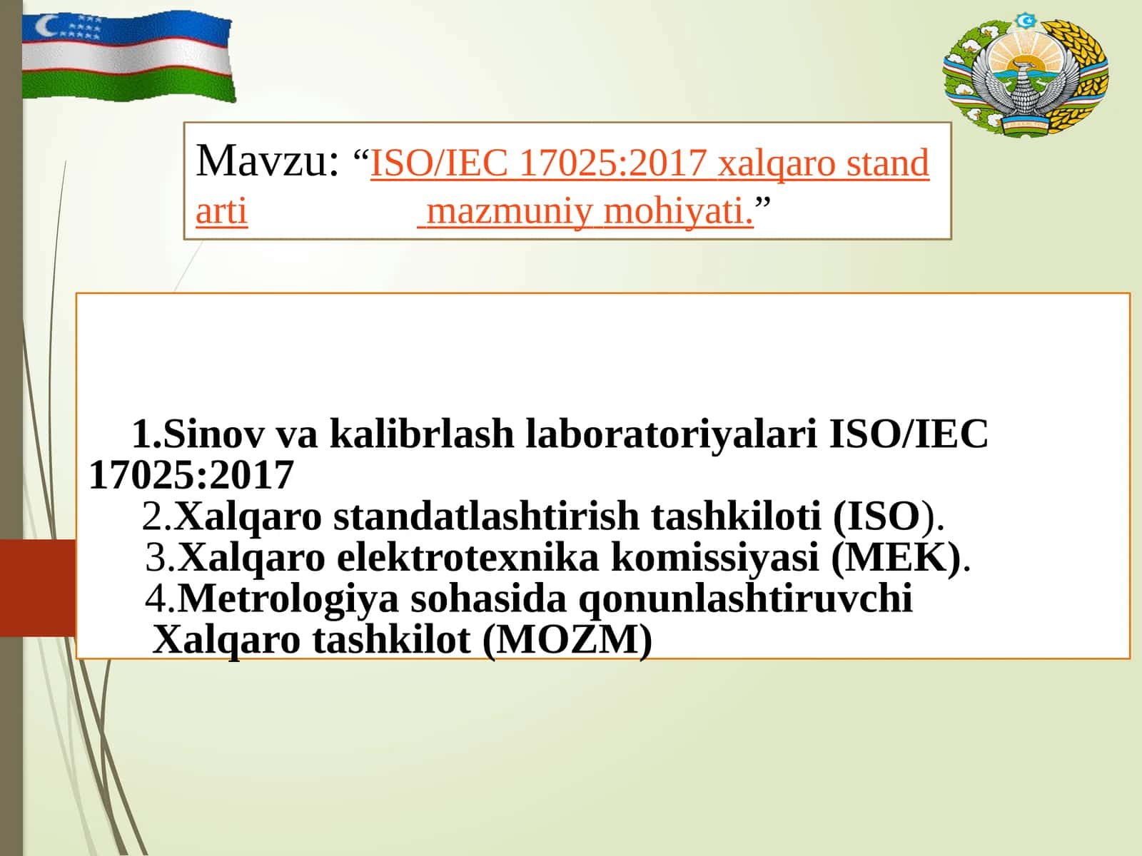 ISO/IEC 17025:2017 xalqaro standarti mazmuni va mohiyati 1