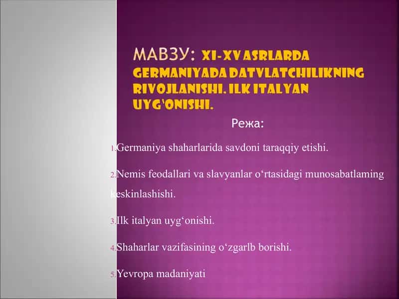 oʻrta asrlarda Germaniya 1