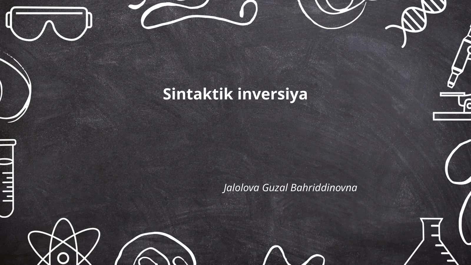 Sintaktik inversiya 1