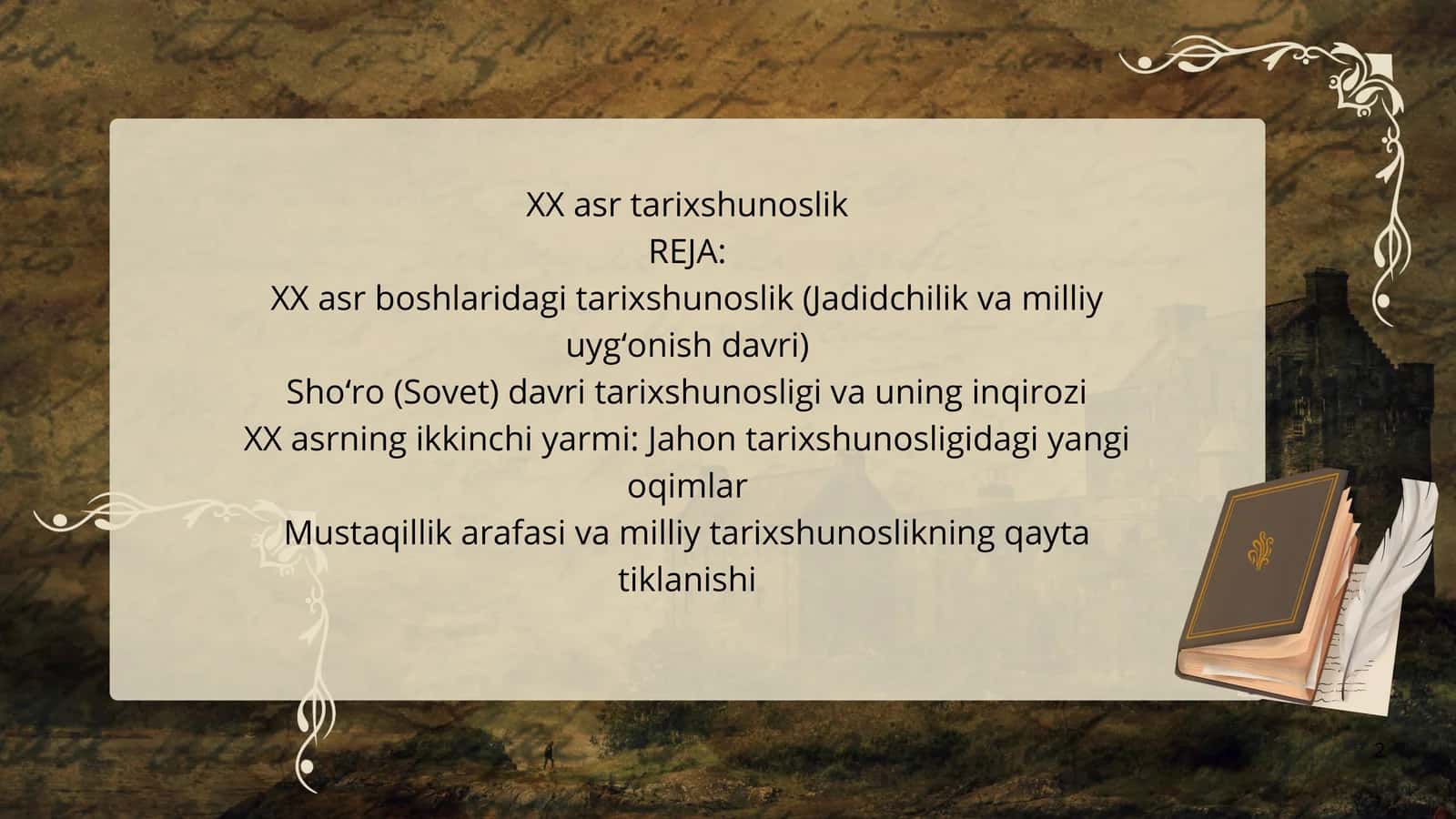 XX asr tarixshunoslik 1