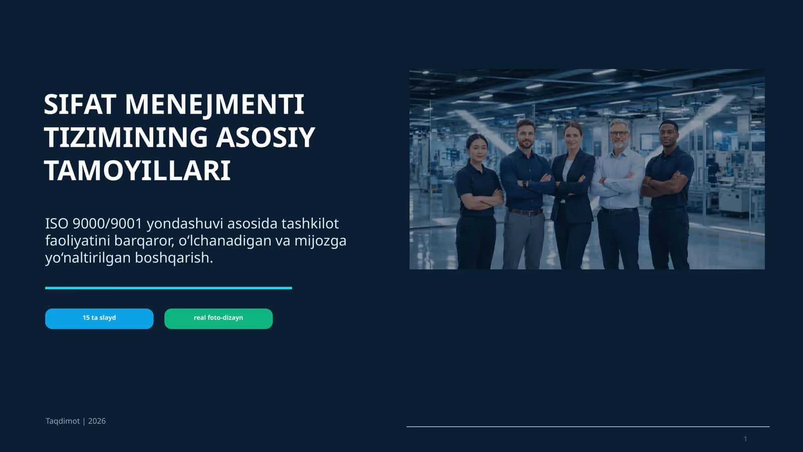 SIFAT MENEJMENTI TIZIMINING ASOSIY TAMOYILLARI 1