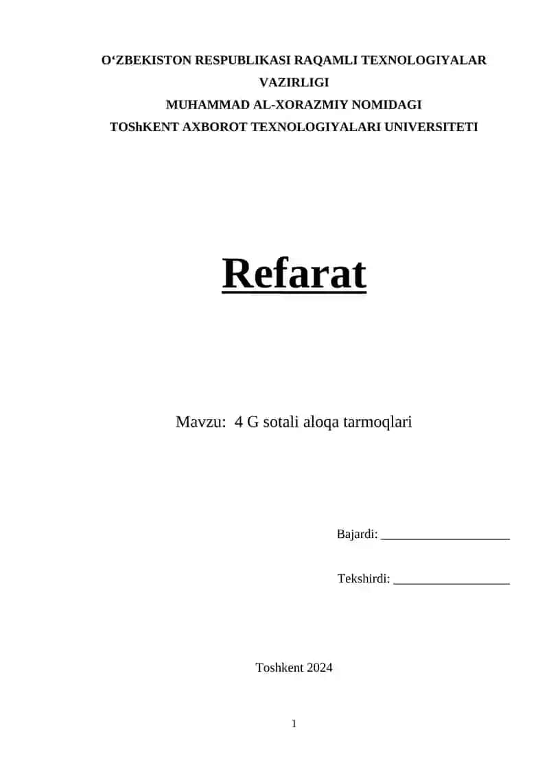 4 G sotali aloqa tarmoqlari