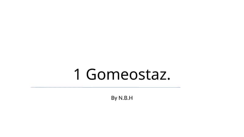 Gomeostaz 1