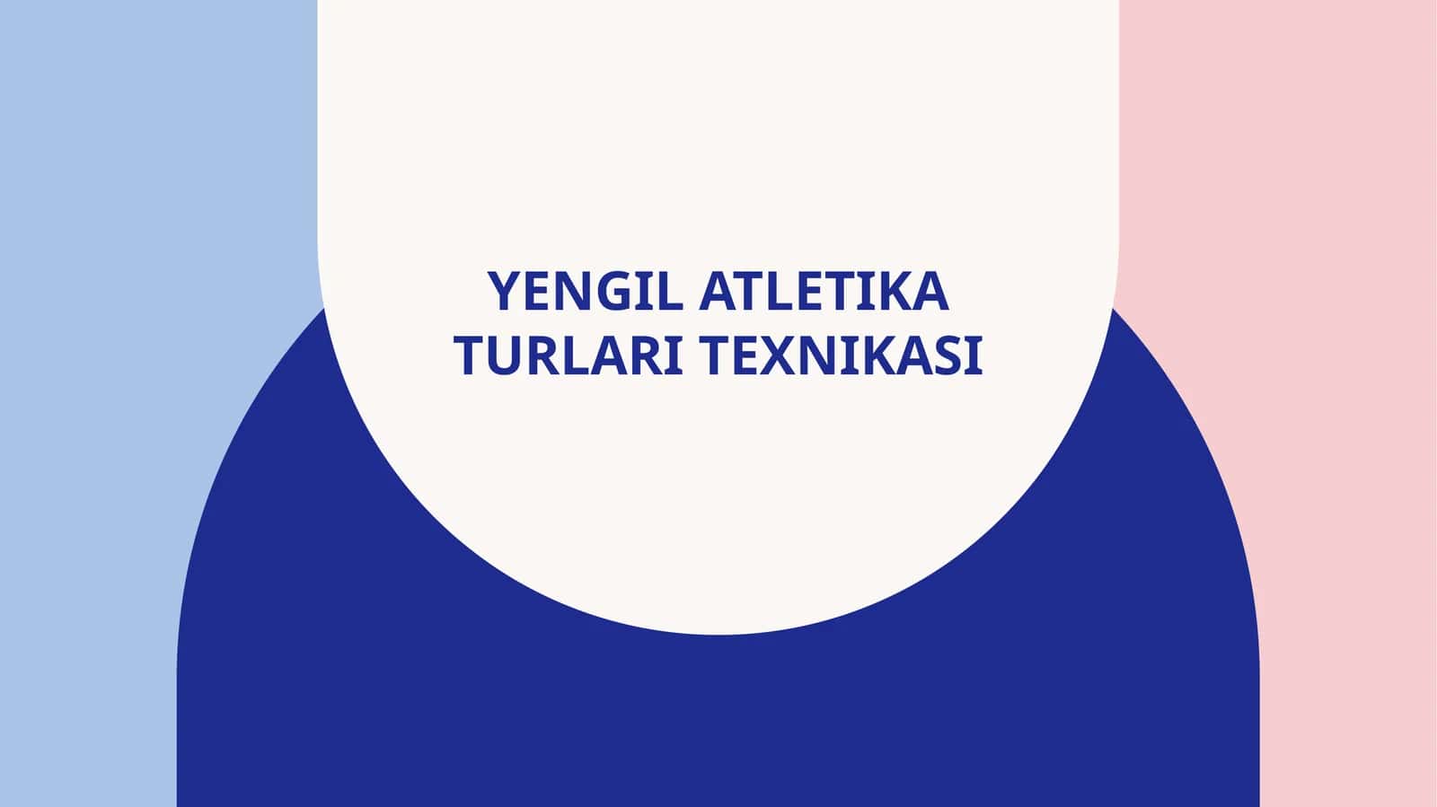 Yengilatletika turari texnikasi 1