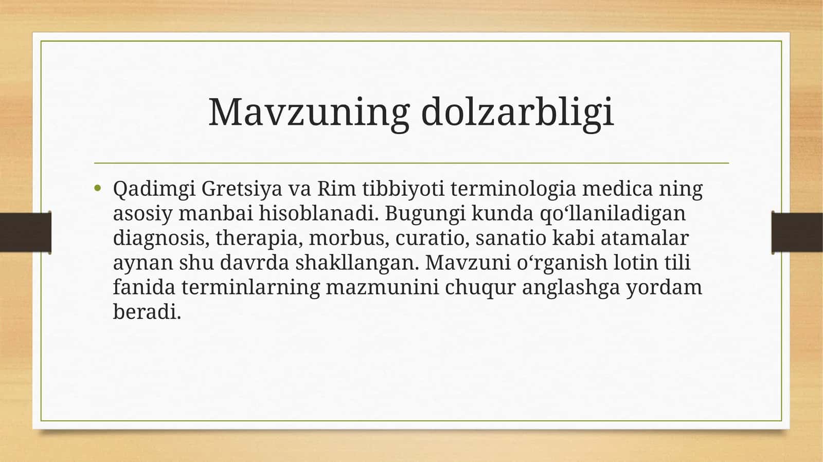 Qadimgi Gretsiya va Rim tibbiyot terminologiyasi 1