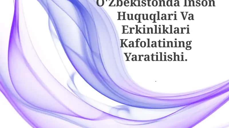 O'Zbekistonda Inson Huquqlari Va Erkinliklari Kafolatining Yaratilishi 1