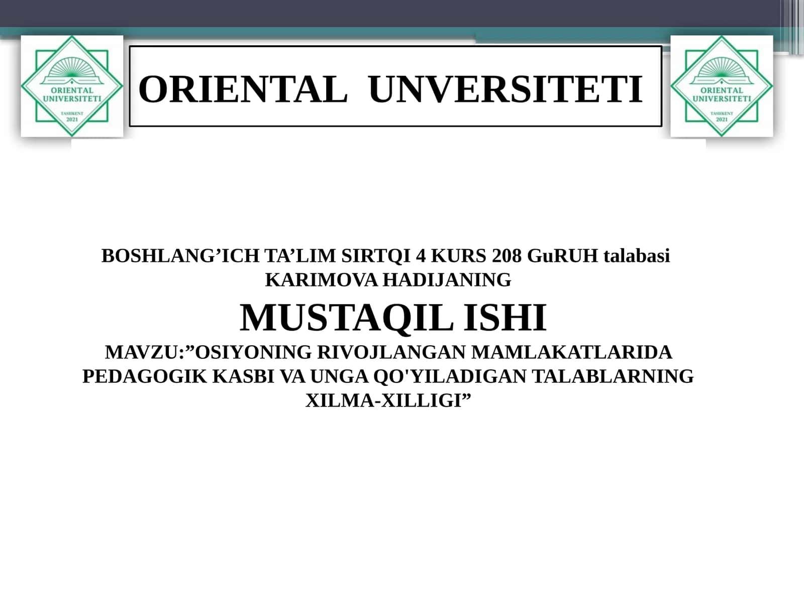MUSTAQILISHI 1