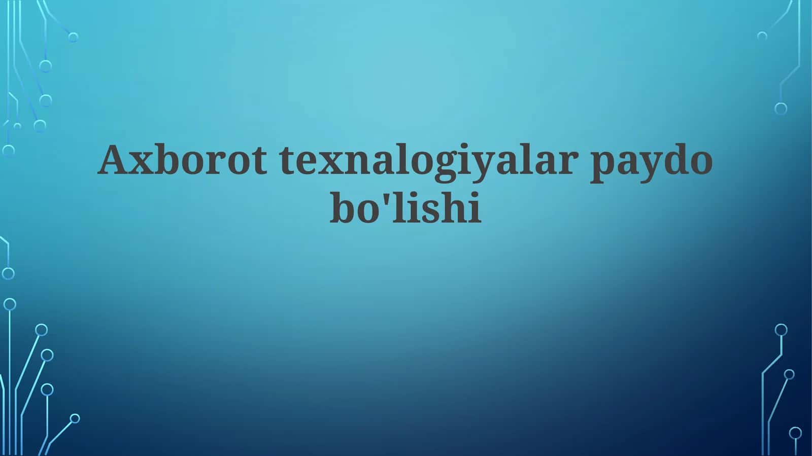 Tranzistor Inqilobi 1