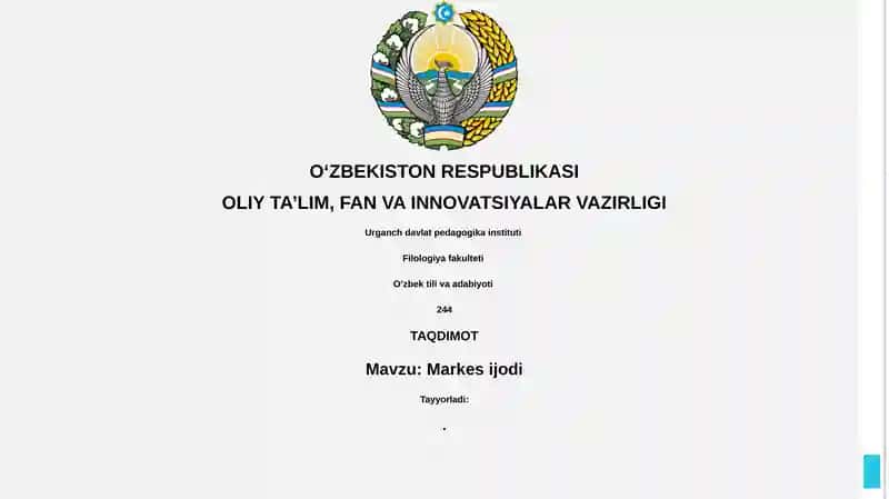 Markes ijodi