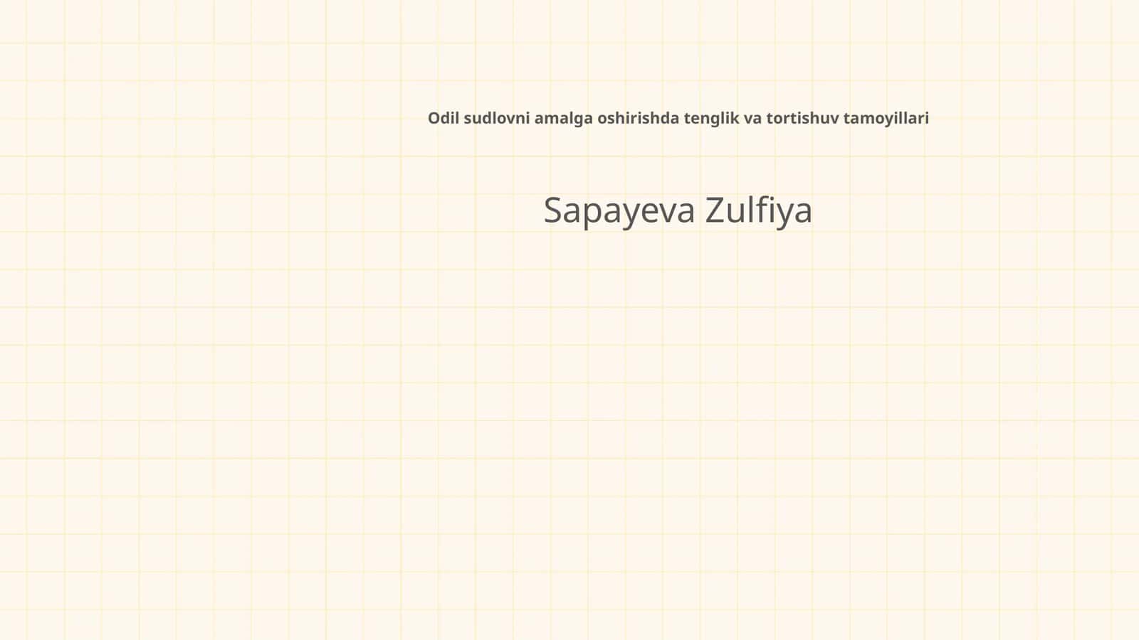 Odil sudlovni amalga oshirishda tenglik va tortishuv tamoyillari 1
