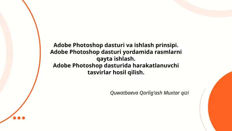 Adobe Photoshop dasturi 1