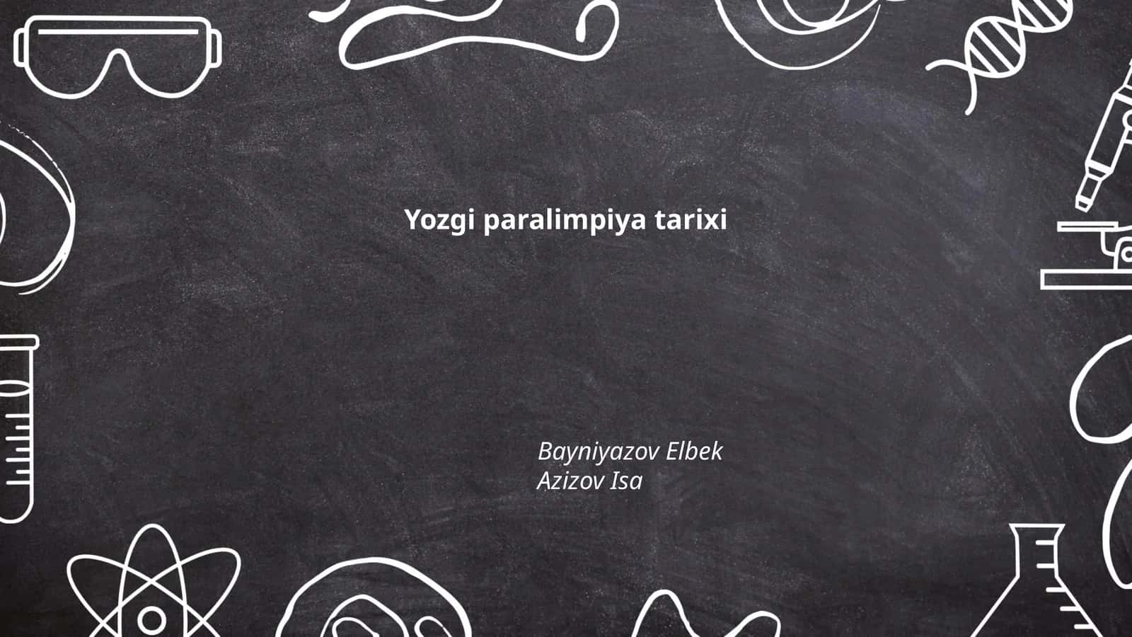 Yozgi Paralimpiya tarixi 1